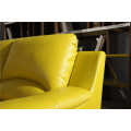 Canapé d&#39;angle en cuir de luxe avec inclinable électrique